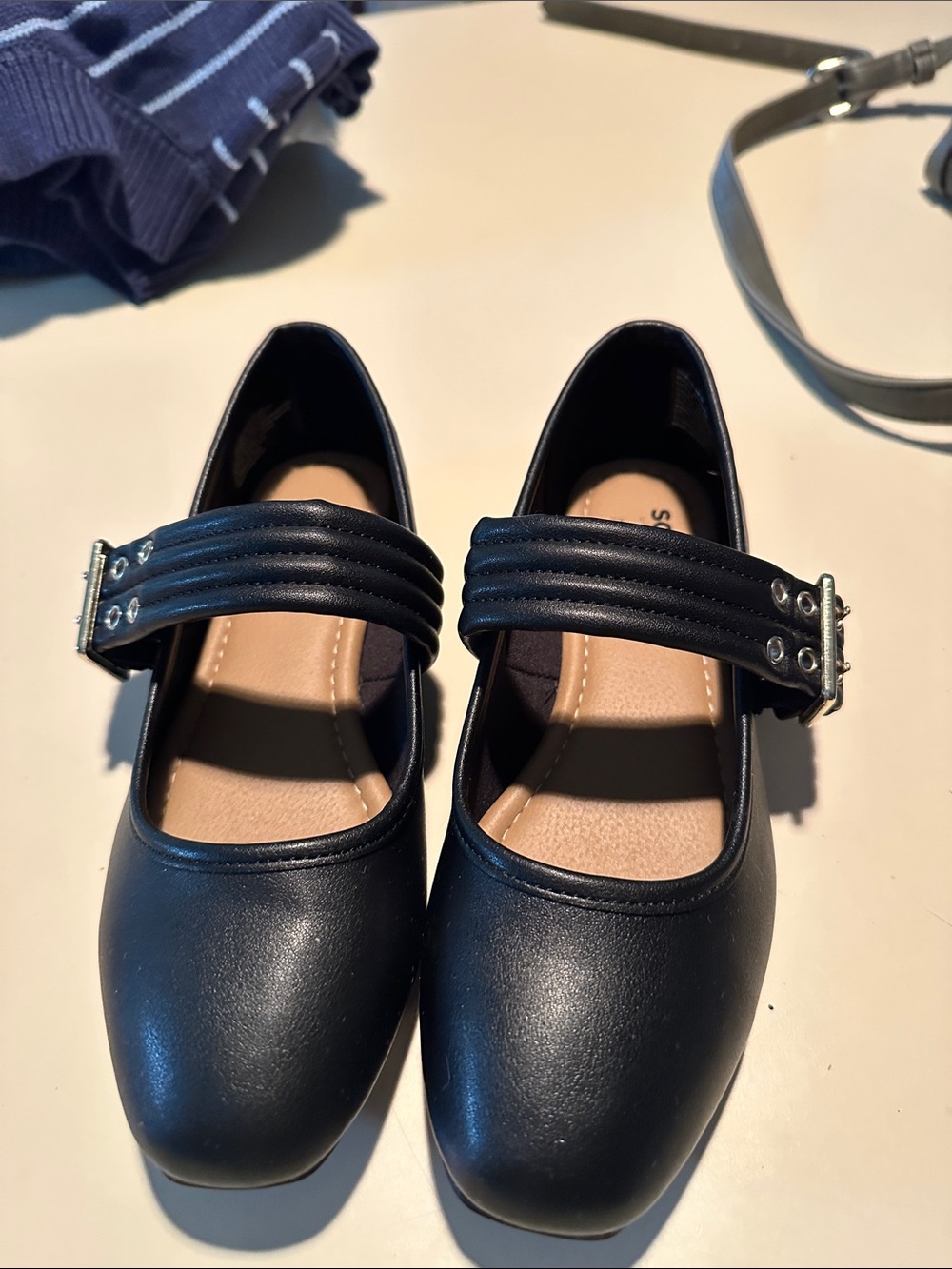 Sonoma Black Mary Jane Flats with Buckle Strap